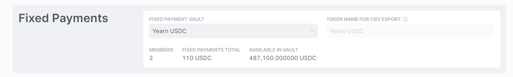 Fixed Payments Screenshot